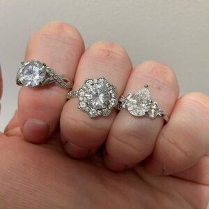 Elegant Silver tone Ring Set